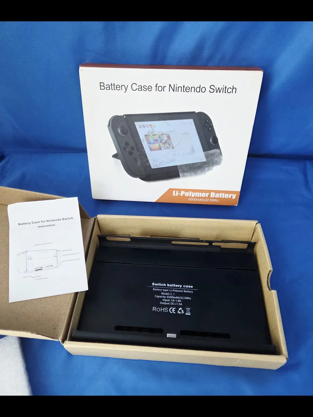 NINTENDO SWITCH BATTERY CASE LI-POLYMER BATTERY 6500mAh(32.5Wh)